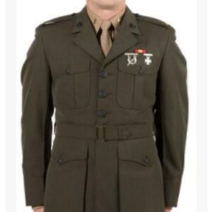 USMC Service Alpha Uniform Coat  And Pants 43R Coat 35L Pants Military Marines